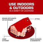 TOMCAT Mouse Killer: 1 Refillable Indoor/Outdoor Station, 16 Poison Block Refills, Child and Dog Resistant Animal Bait (0372110)