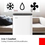 Toshiba 8,000 BTU (12,000 BTU ASHRAE) 115-Volt Smart Wi-Fi Portable Air Conditioner up to 350 sq. ft. Cools and Dehumidifies (PX0811CWRU)
