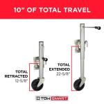 TowSmart 1,000 lbs. Capacity 10 in. Lift Side Wind Swing Down Bolt On Trailer Jack (7286)