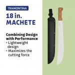 TramontinaMachete with Carbon Steel Blade and Wood Handle with Nylon Sheath (18-inch)