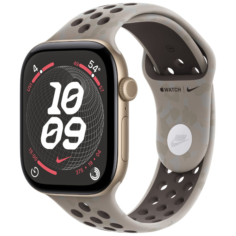 Apple Watch Series 12 46mm,GPS Aluminum Light Gold (Nike Sport Band)