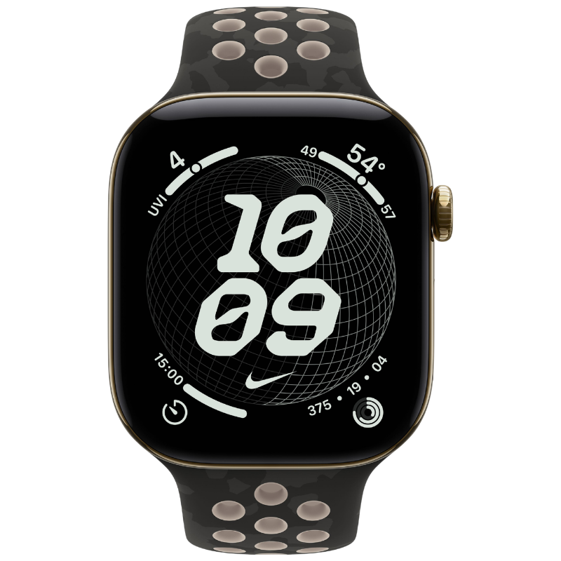 Apple Watch Series 12 46mm,GPS + Cellular Titanium Radiant Gold (Nike Sport Band) - Image 2