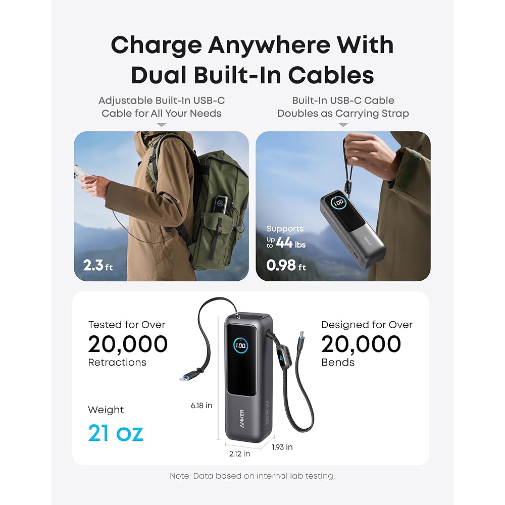 Anker Laptop Power Bank, 25,000mAh Portable Charger - Image 3