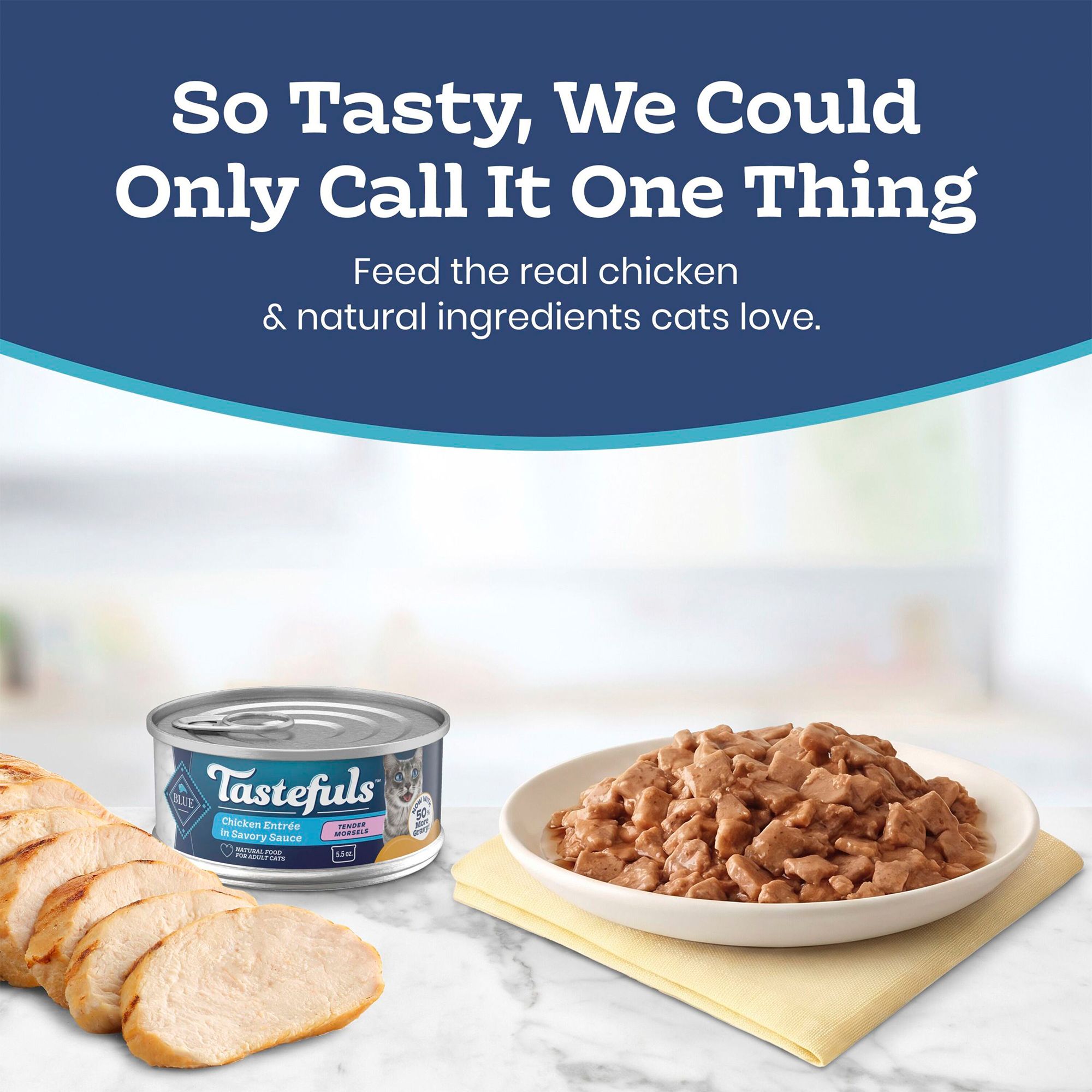 Blue Buffalo® Tastefuls&trade; Adult Wet Cat Food Tender Morsels - Natural, Chicken - Image 4