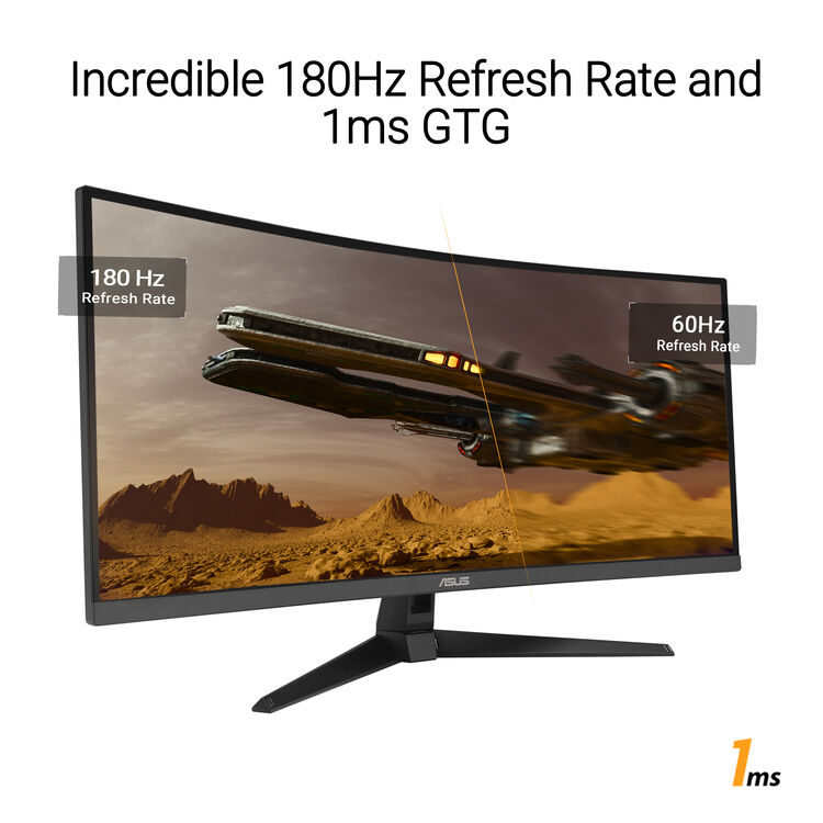 ASUS TUF 34" WQHD 180Hz 21:9 Curved Gaming Monitor - Image 9
