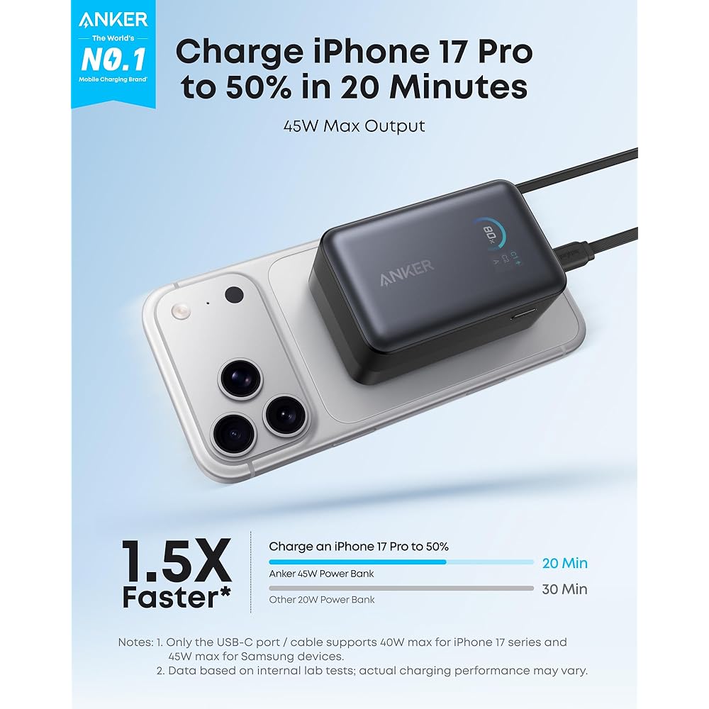 Anker Nano Portable Charger, 45W 10000mAh - Image 2