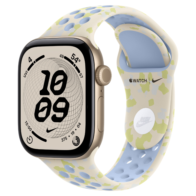 Apple Watch Series 12 42mm,GPS Aluminum Light Gold (Nike Sport Band)