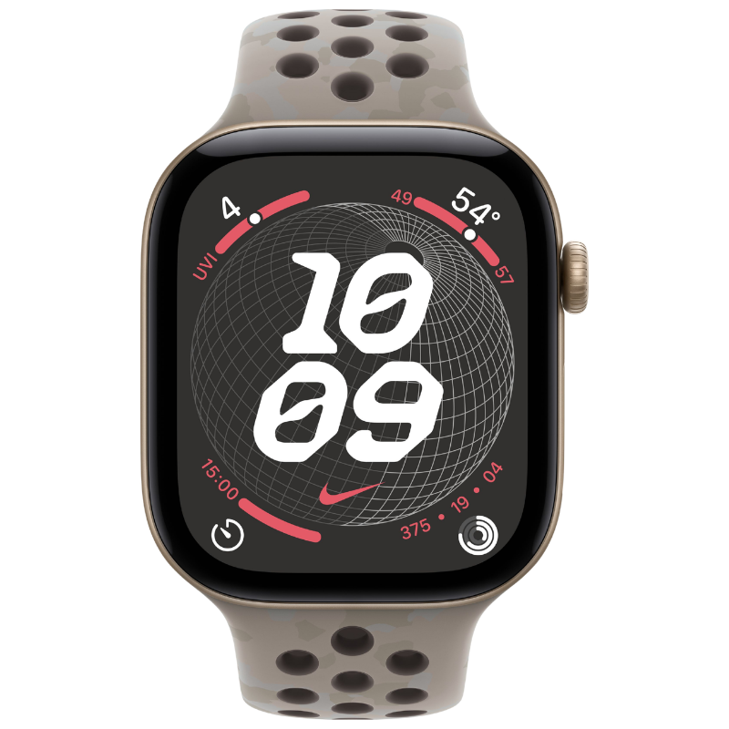 Apple Watch Series 12 46mm,GPS Aluminum Light Gold (Nike Sport Band) - Image 2