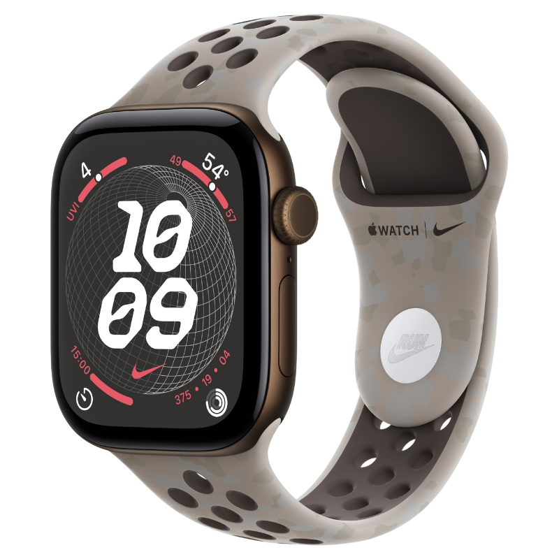 Apple Watch Series 12 42mm,GPS Aluminum Dark Bronze (Nike Sport Band)