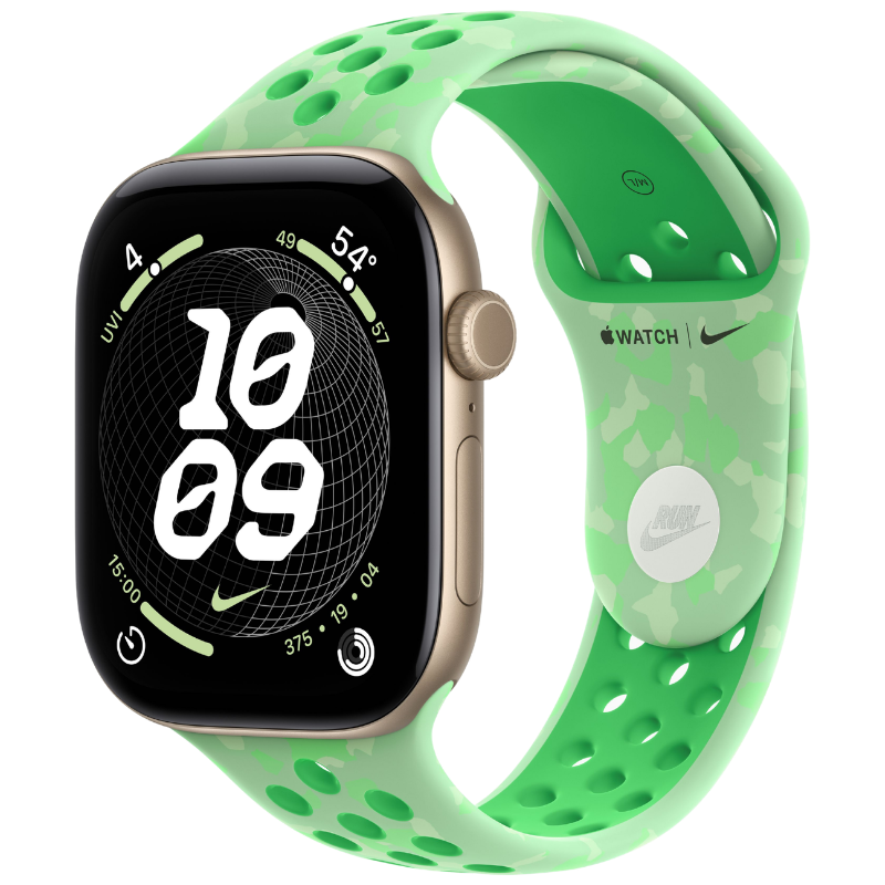 Apple Watch Series 12 46mm,GPS Aluminum Light Gold (Nike Sport Band)