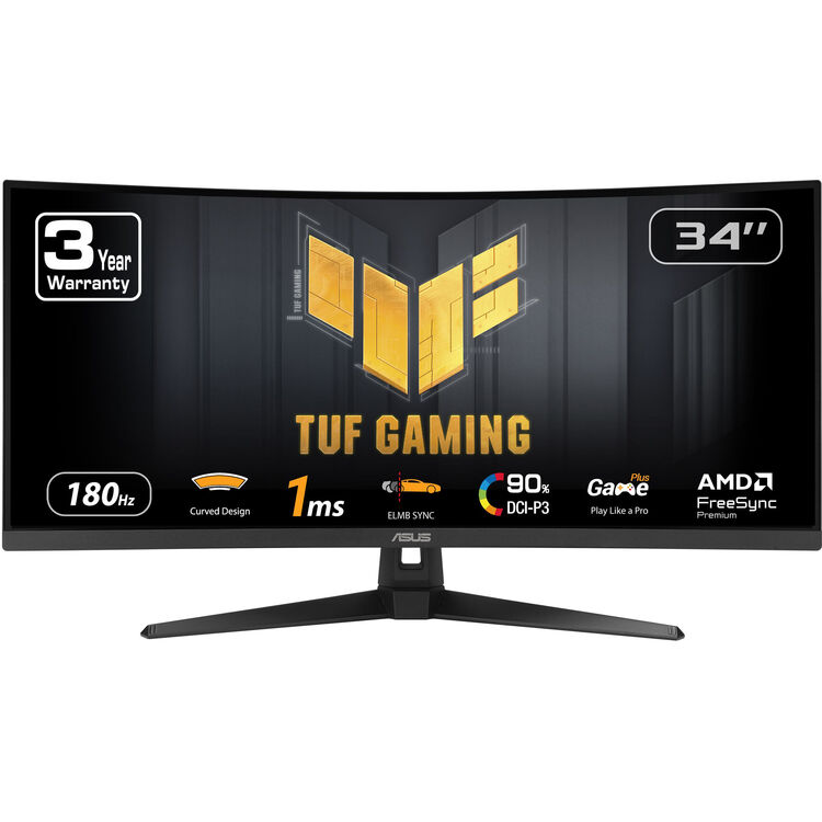ASUS TUF 34" WQHD 180Hz 21:9 Curved Gaming Monitor - Image 2