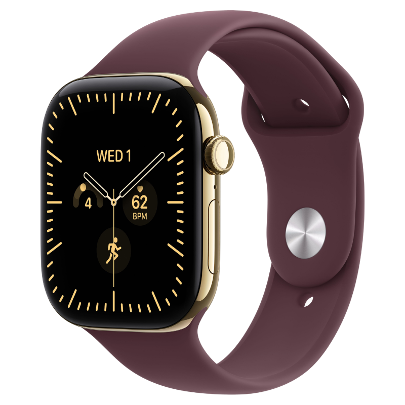 Apple Watch Series 12 46mm,GPS + Cellular Titanium Radiant Gold