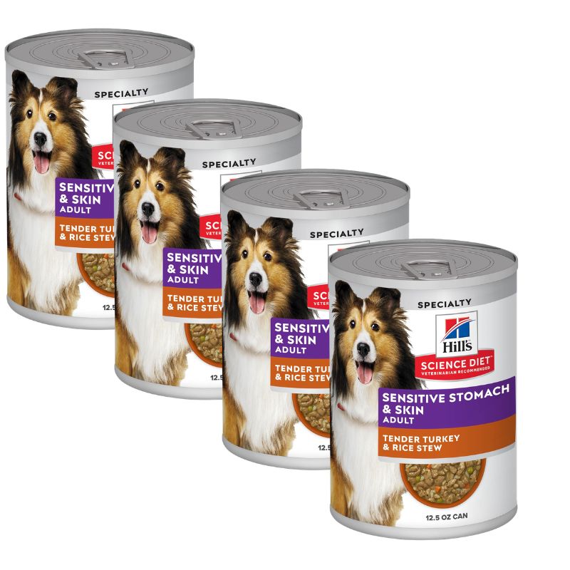 Hill's Science Diet Adult Wet Dog Food for Sensitive Stomach & Skin – Turkey & Rice, - Image 8