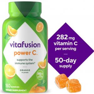 Vitafusion Orange Flavored Power C Vitamin C Gummies for Immune Support, 150 Count