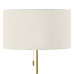 Hampton Bay 58 in. Truman Floor Lamp in Walnut and Brass