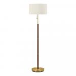 Hampton Bay 58 in. Truman Floor Lamp in Walnut and Brass