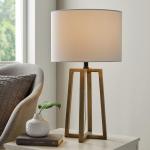 Hampton Bay 23.5 in. Woodbine Walnut Wood Table Lamp