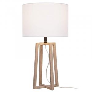 Hampton Bay 23.5 in. Woodbine Walnut Wood Table Lamp