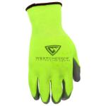 West Chester Protective Gear Touch Screen Hi-Vis Yellow PU Palm Coated Nylon Gloves 3-Pack (HVY37165-L3P)