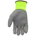 West Chester Protective Gear Touch Screen Hi-Vis Yellow PU Palm Coated Nylon Gloves 3-Pack (HVY37165-L3P)