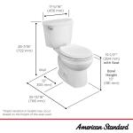 American Standard Reliant 12" Rough-In Round Toilet (1.28 GPF) with Slow Close Seat