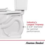 American Standard Champion Two-Piece Elongated Chair Height Toilet with Single Flush (1.28 GPF) and Slow-Close Seat in White.