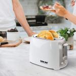 Better Chef 2-Slice Toaster | Cool Touch | Wide Slots | Reheat & Defrost Functions | White with Brushed Stainless Trim