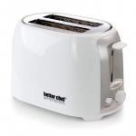 Better Chef 2-Slice Toaster | Cool Touch | Wide Slots | Reheat & Defrost Functions | White with Brushed Stainless Trim