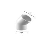 Charlotte Pipe 2 in. x 2 in. 45 Degree PVC Socket x Socket Elbow Fitting (PVC023091600HD)