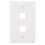 Commercial Electric White 2-Port 1-Decorator/Rocker/1-Duplex Plastic Wall Plate (1-Pack) - 5002-WH