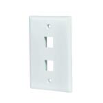 Commercial Electric White 2-Port 1-Decorator/Rocker/1-Duplex Plastic Wall Plate (1-Pack) - 5002-WH