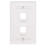 Commercial Electric White 2-Port 1-Decorator/Rocker/1-Duplex Plastic Wall Plate (1-Pack) - 5002-WH