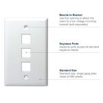 Commercial Electric White 2-Port 1-Decorator/Rocker/1-Duplex Plastic Wall Plate (1-Pack) - 5002-WH