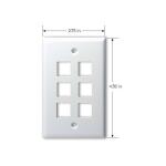 Commercial Electric White 6-Port 1-Decorator/Rocker/1-Duplex Plastic Wall Plate (1-Pack) - 5006-WH