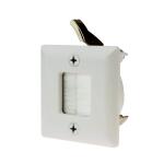 Commercial Electric 1-Gang Hole Saw Brush Plastic Wall Plate, White (5036-WH)