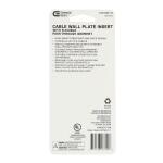 Commercial Electric 1-Gang White Flexible Cable Pass-Through Plastic Wall Plate Insert (DPPSIW-1F-1)