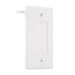 Commercial Electric 1-Gang White Flexible Cable Pass-Through Plastic Wall Plate (DPPSSW-1F-1)