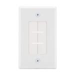 Commercial Electric 1-Gang White Flexible Cable Pass-Through Plastic Wall Plate (DPPSSW-1F-1)