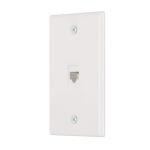 Commercial Electric 1-Gang White Telephone Plastic Wall Plate (DPPSSW-1P-1)