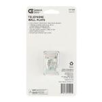 Commercial Electric 1-Gang White Telephone Plastic Wall Plate (DPPSSW-1P-1)