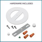 Commercial Electric Dusk to Dawn Sensor White Exterior Outdoor Twin Head LED Flood Light Security 1200 to 2400 Lumens 4000K Wet Rated (51405192)