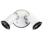 Commercial Electric White Outdoor Flood Light Weatherproof Lamp holder with External Rubber Gasket and Cover (WCL230W-K)