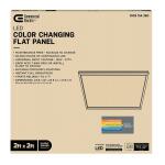 Commercial Electric 2 ft. x 2 ft. 4250 Lumens Non-Dimmable White Integrated LED Flat Panel Ceiling Flush Mount Light Fixture Selectable 5CCT (FP2X2/6WY/WH/HDT)