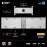 Commercial Electric 1 ft. x 4 ft. 40-Watt Dimmable White Integrated LED 4000 Lumens Frameless Flat Panel with Color Change 3CCT (19000000)