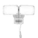 Defiant 180° White Motion Sensor Solar Powered Outdoor 2-Head LED Security Flood Light 1000 Lumens (DFI-0654-WH)