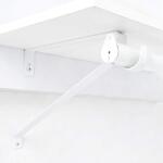 Everbilt 12.65 in. L Suitable for 9.8 in. Deep Shelf White Steel Shelf and Rod Bracket (EH-WSTHDUS-336)