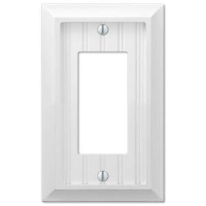Hampton Bay Cottage 1-Gang White Decorator/Rocker BMC Compound Wall Plate (269RWHB)