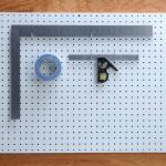 Handprint 48 in. H x 24 in. W White Pegboard (109099)