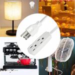 HDX 8 ft. 16/3 Light Duty Indoor Multi-Outlet Extension Cord with Banana Tap, White (HD#838-802 )