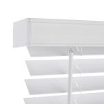 Home Decorators Collection White Cordless Faux Wood Blinds for Windows with 2 in. Slats - 35 in. W x 64 in. L (Actual Size 34.5 in. W x 64 in. L) (10793478184453 )